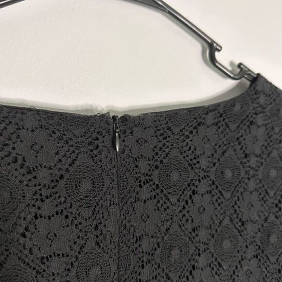 Flying Tomato Aztec Southwest Embroidered Dress M Black Crochet Boho Bell - Picture 6 of 10